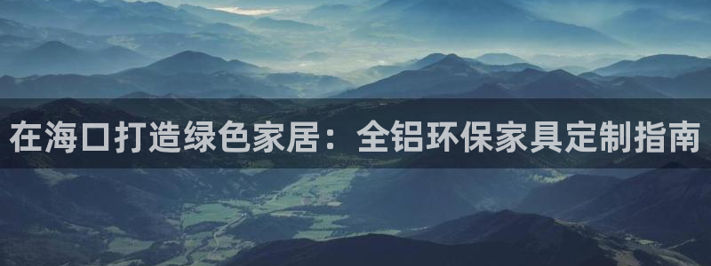 杏耀平台代理登录网址是多少：在海口打造绿色家居：全铝环保家具