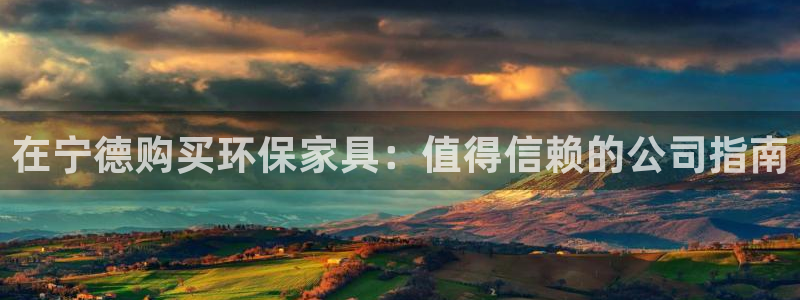 杏耀平台代理：在宁德购买环保家具：值得信赖的公司指南
