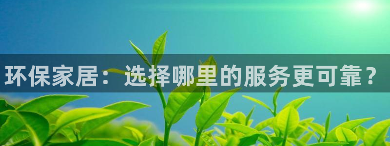 杏耀平台首页登录：环保家居：选择哪里的服务更可靠？