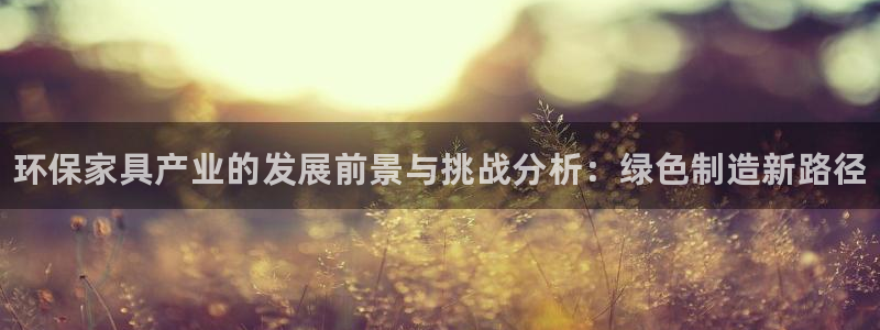 杏耀平台在线注册：环保家具产业的发展前景与挑战分析：绿色制造